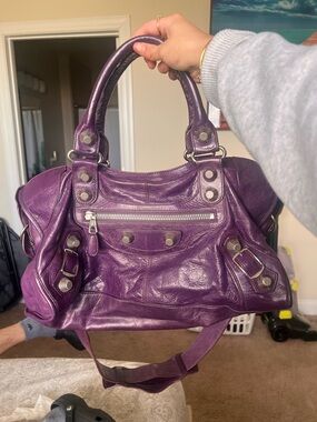 Purple Balenciaga part time bag